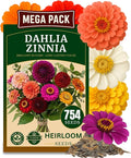 754+ Zinnia Dahlia Seeds, Pack for 2026 USA Premium Non-GMO Flower Seeds, Vibrant Zinnia Elegans for Pollinator Gardens, Borders & Containers, Easy-to-Grow Outdoor Blooms