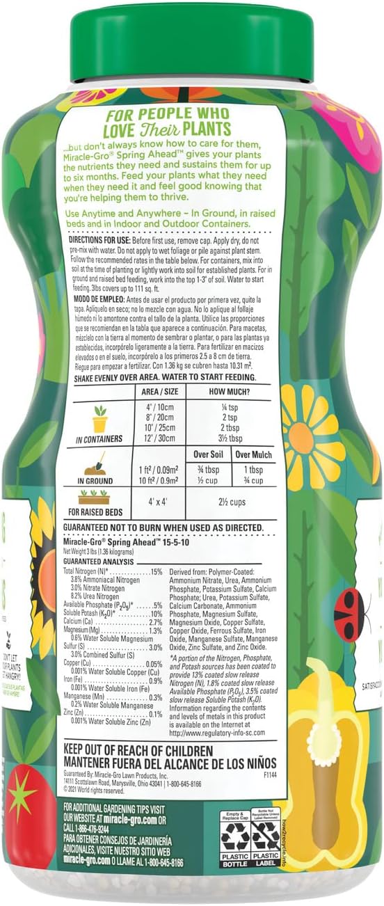 Miracle-Gro Spring Ahead - Granular Plant Food for All Plants, 3 lbs.