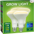 Briignite 4 Pack LED Grow Light Bulb, BR30 Grow Light Bulbs, Full Spectrum Grow Light Bulb 12W, 120W Equivalent, E26 Plant Light Bulbs, Grow Light for Indoor Plants, Seedlings, Greenhouse