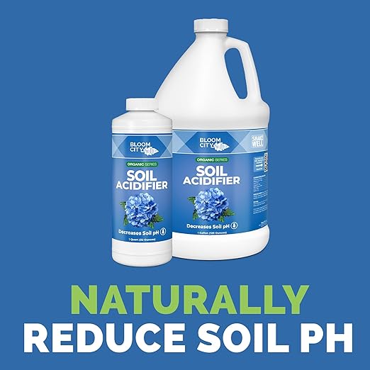 Bloom City Organic Soil Acidifier – Lowers Soil pH for Blueberries, Hydrangeas & Acid-Loving Plants, 8 oz