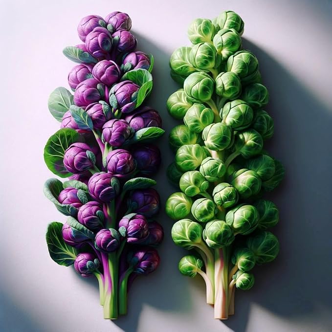 Seeds Brussels Sprouts Mix (Long Island and Redarling) Cabbage Long Green Vegetable for Planting Heirloom Non GMO