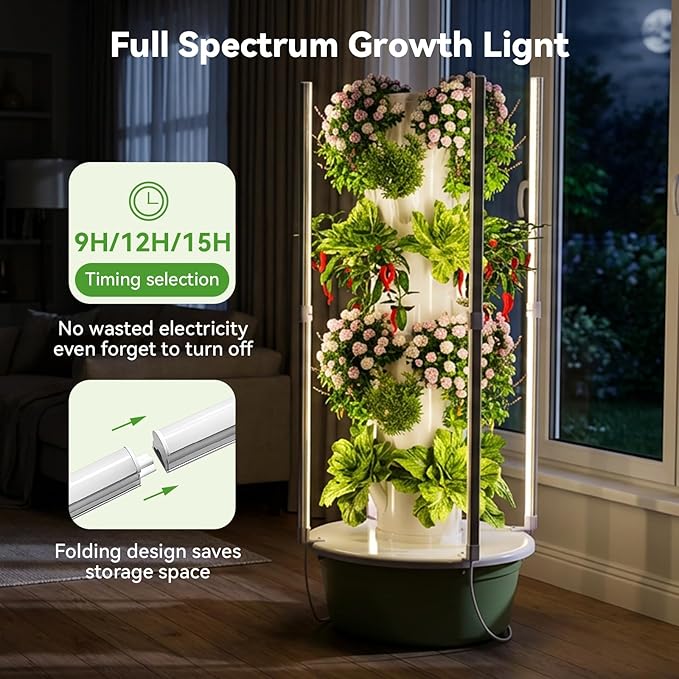 BAOSHISHAN Silent Wheel Mobile Tray for 7-Layer Hydroponics Tower, Easy Mobile, Heavy-Duty Load-Bearing, Floor-Safe Design