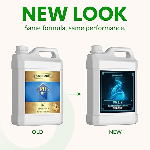 Humboldts Secret pH Up for Plants | Hydroponics and Soil pH Adjustment | Concentrated Potassium Hydroxide Formula | Raises Nutrient Solution Levels for Strong Root Growth and Stability | 1 Gallon