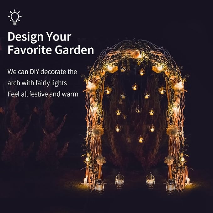 Garden Arch Trellis 8.4 Ft High x 4.6 Ft Wide, Dark Green Iron Arbor, Courtyard Arbor Trellis for Various Climbing Plants Rose, Outdoor Archway Wedding Ceremony Party