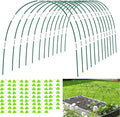 72Pcs Garden Hoops for Raised Beds,12 Sets of 8FT Long Greenhouse Hoops Grow Tunnel, Fiberglass Support Hoops Frame for Netting, Plant Support Garden Stakes for Row Cover