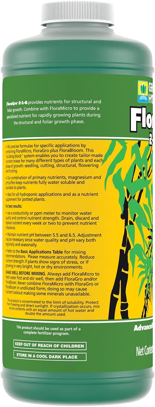 General Hydroponics FloraGro 1 Quart