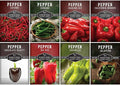 8 Pepper Seed Collection | Heirloom Varieties – Marconi, Chocolate Beauty, Cayenne & More | Non-GMO Seeds for Planting | Survival Garden Seeds