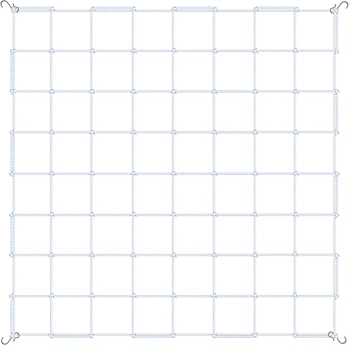 iPower 4' x 4' Grow Room Trellis Netting for 59"x59" Room, Heavy-Duty Elastic Plant Net with Hooks, Flexible Hydroponics Support for Climbing Plants, Vegetables, Fruits, Flowers, Vines