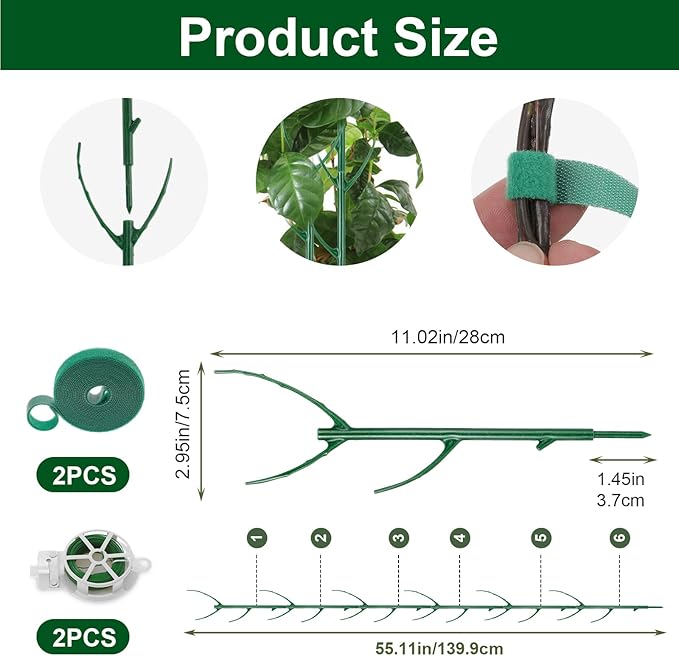 30 Pack Stackable Plant Support Stakes, Climbing Plant Support Structures, Plants Holder Stick for Monstera, Pothos, Philodendron Garden Plant Stakes for Indoor Outdoor Plants