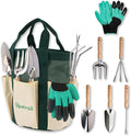 Gardening Hand Tools with Durable Garden Tools Bag and Rust-Proof Stainless Steel Garden Tools Set,7pcs Gardening Gifts for Women and Gardeners