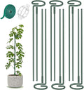 6 Pack 24 Inch Plant Support Stakes,Extendable Plant Stakes,Orchid Sticks with Clips for Indoor Outdoor,Garden Stakes for Plant,Tomato,Vegetables,Monstera.Plant Support Stakes for Two Sizes12 or 24 In