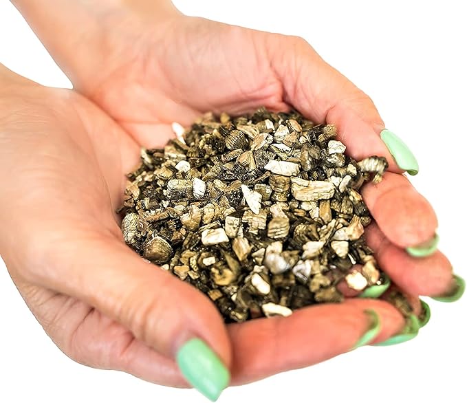 Horticultural Organic Vermiculite by GARDENERA - (Made in Ukraine) - Medium Grade - Natural Soil Additive for Potted Plants, Orchids, Hydroponics, Terrariums (5 Quart)