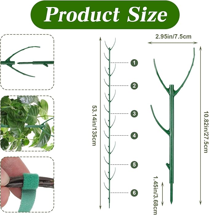 7 Pcs Monstera Plant Support, 11 Inch Plant Supports for Indoor Plants, Snake Plants Support Structures for Vine Training & Stem Stabilization, Monstera, Pothos, Philodendron