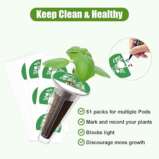 105 Pcs Grow Sponges and Hydroponics Plant Food Compatible with Aero Garden and All Brands - Seed Pods Lables and Indoor Plant Fertilizer for Indoor Garden Hydroponics Growing System