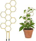 Plant Trellis Indoor, Trellis for Climbing Plants, Hanging Planters for Planting Houseplant Plant Wall, Honeycomb Pothos Planting Climber Support for Flower Indoor Plants Supports(Gold)