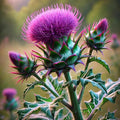 Milk Thistle Seeds – Annual/Biennial Herb (Silybum marianum) | Medicinal Plant, Pollinator-Friendly, Striking Spiny Foliage & Purple Blooms