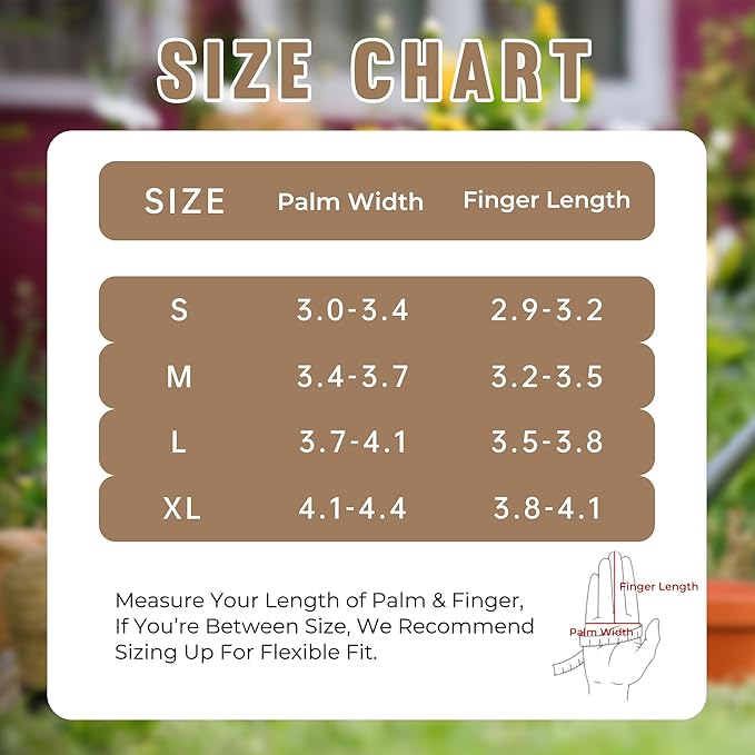 HANDLANDY Long Gardening Gloves for Men & Women, Pigskin Leather Rose Pruning Gloves, Breathable Thorn Proof Gauntlet Glove (Brown-Pigskin, S)