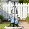 26” Metal Garden Obelisk Trellis for Climbing Plants - Sturdy & Stylish Support for Roses, Bougainvillea, and Potted Plants - Ideal Decorative Accent for Vertical Gardening Indoors & Outdoors