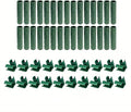 50pcs Garden Stakes Connectors Set,Plant Trellis Support Connectors Clips for 5/8" (16mm) Plant Stakes, Greenhouse & Garden Use