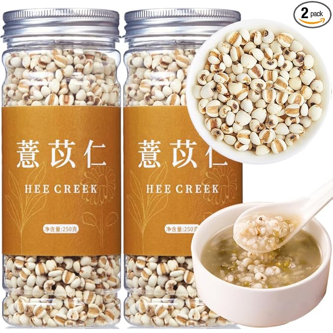 Hee Creek Job‘s Tears Coix Seed 18oz/500g Asian Pearl Barley Jobs Tears Loose Herbs Natural Health Grain Gluten-Free No Addition 薏米 薏仁米 薏苡仁
