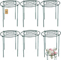 6Set Metal Peony Grid Cages, 30"H X 13"D Large Flower Support Cages Grow Through Hoop Ring Peony Stakes Garden Plant Support Rings Heavy Duty Plant Braces Peonies Structure for Outdoor Plants Blossoms