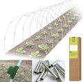 60 PCS Garden Hoops for Raised Beds, RIFNY Greenhouse Hoops Kit Long Grow Tunnel for Row Cover, Rust-Free Fiberglass Garden Support Poles for Insect Mesh Netting Freeze Plant Cover Frame