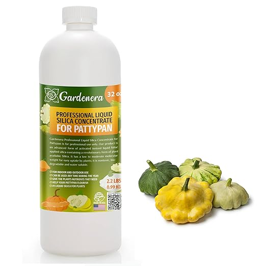 𝐏𝐑𝐎𝐅𝐄𝐒𝐒𝐈𝐎𝐍𝐀𝐋 Liquid Silica Plant Supplement - 32oz - Pattypan Plants Liquid Silica Boost Fertilizer - Stronger Stems & Healthy Leaves for Indoor & Outdoor Plants (Makes 180 Gallons)