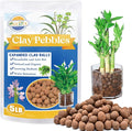 ZeeDix 5LBS Leca Clay Pebbles for Plants, Expanded Leca Balls for Hydroponic Growing Media for Aquaponics & Indoor Plants (Reusable Soilless Aggregate)