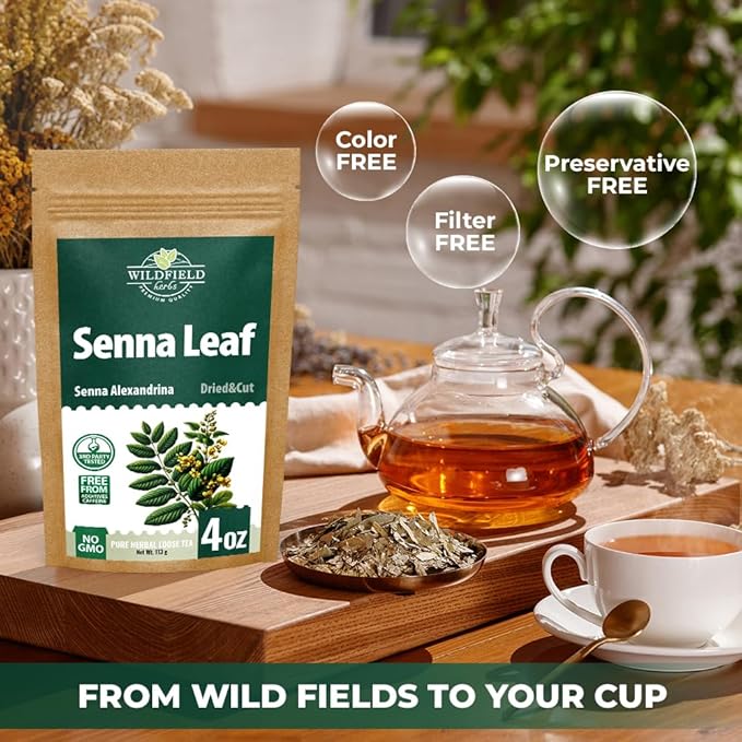 4 oz. Senna Leaf Senna Leaves Tea Bags Herbal Tea (Senna Alexandrina) - 113g Bags Hoja De Sen Hojas De Sen Para Te