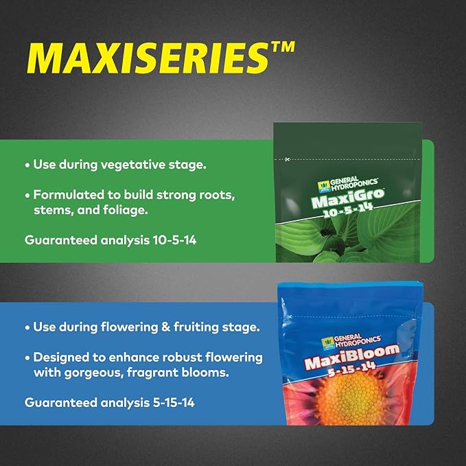 General Hydroponics MaxiGro Plant Food for Vigorous Growth, 2.2 lbs.