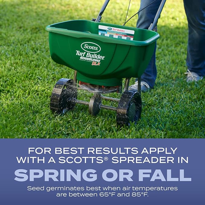 Scotts Turf Builder Grass Seed Heat-Tolerant Blue Mix for Tall Fescue Lawns with Fertilizer and Soil Improver, 16 lbs.