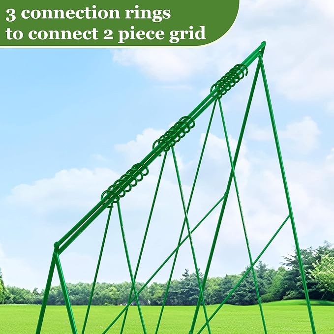 3 Packs 23.6" W x 54" H Foldable Cucumber Trellis, A-Frame Garden Grow Support for Cucumber, Squash, Peas and Flowers - Lightweight