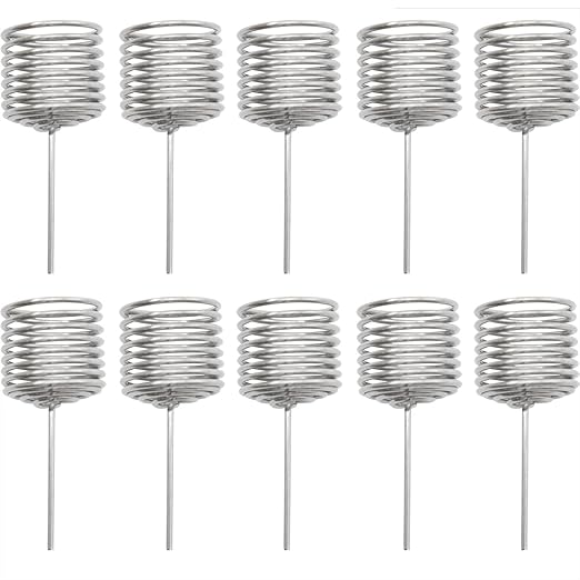 CHENJIN 10PCS Stainless Steel Cylindrical Automatic Fertilizer Baskets Specialized Bonsai Fertilizing Tools for Potted Plants Flowers Lawns and Gardens