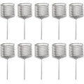 CHENJIN 10PCS Stainless Steel Cylindrical Automatic Fertilizer Baskets Specialized Bonsai Fertilizing Tools for Potted Plants Flowers Lawns and Gardens