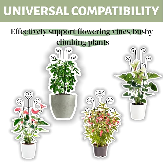 Plant Trellis for Climbing Plants Indoor 2Pcs Small Garden Trellis for Potted Plants Sturdy Metal Houseplant Support 33in Taller Plant Trellis for Monstera pothos lvy Vine