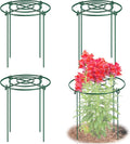 4 Pack Peony Cages and Supports, 11.5" Dx16 H Plant Supports for Outdoor Plants, Heavy Duty Metal Peony Support Cage Flower Support Rings, Plant Support Ring for Rose Tomato Hydrangea Strawberry
