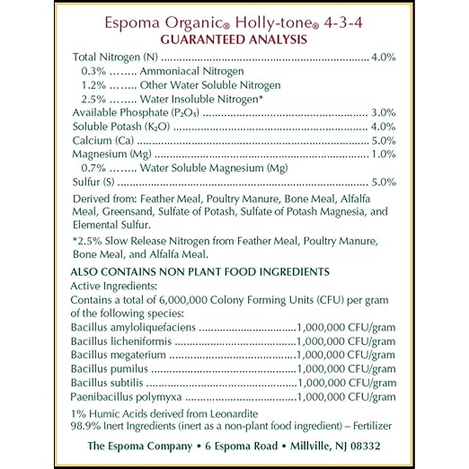 Espoma Organic Holly-Tone 4-3-4 Natural & Organic Evergreen & Azalea Plant Food; 4 lb. Bag; The Original & Best Fertilizer for All Acid Loving Plants Including Rhododendrons & Hydrangeas. Pack of 3