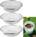 Garden Soil Sifter for Rocks Compost Sieve Garden Potting Lawn Soil Sieve Garden Sieve, 3 Apertures Sizes(1/8in,1/4in,3/8in)
