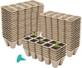 GROWNEER 360 Cells Peat Pots Seed Starter Trays 36 Packs Biodegradable Seedling Pots Germination Trays Organic Plant Starter Kit with 15 Pcs Plant Labels