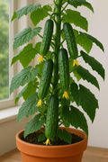 Cucumber Indoor F1 Seeds – Hybrid, Parthenocarpic (Self-Pollinated) | 45 Days to Harvest | Compact, High-Yield Variety for Greenhouses & Containers