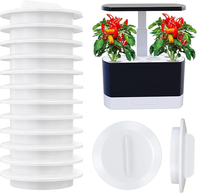 Plant Spacer Kit Compatible with Aerogarden,Plant Spacer Cover for Aerogarden Spacer Caps,for Indoor Hydroponic Growing System,Plant Grow Deck Openings, Round, 12 Pack, White