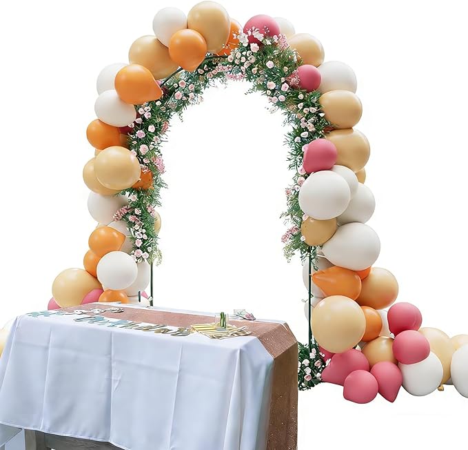 Thickened Tube Garden Arch Trellis with Planter Boxes,Metal Arch Frame,Pumpkin Archway Outdoor Garden Arbors and Arches for Wedding Party Decoration, Christmas Decor Pergola for Garden Backyard(Green)