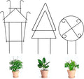3 Packs Trellis for Climbing Plants Indoor, Small Garden Metal Trellis for Potted Plants, Plants Accessories with Different Patterns for Vine Ivy Flower Plant Support
