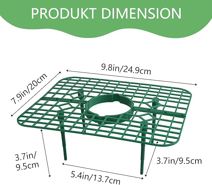 ANGTUO 10 Pack Square Strawberry Supports for Garden Strawberry Plant Support Strawberry Stand Holder Strawberry Racks Growing Frame