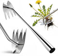 Upgraded Weed Puller Tool, 4-Tooth Stainless Steel Manual Weeder, Garden Weed Remover Tool for Vegetable Gardening Backyard Farm Planting & Weeding