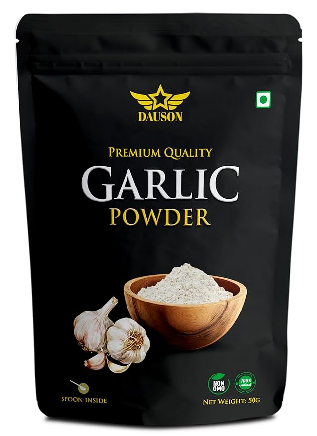 Garlic Powder – 100% Pure & Natural | 1.76 Oz Finely Ground Garlic Root | No Additives or Fillers | Aromatic, Earthy Flavor for Cooking | 25g Sample Available | Kitchen Essential for Global Cuisine
