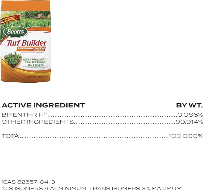 Scotts Turf Builder SummerGuard Lawn Food with Insect Control, Fertilizer and Insect Killer, 5,000 sq. ft., 13.35 lbs.