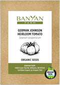 Banyan Botanicals Organic Tomato Seeds – Easy-to-Grow German Johnson Heirloom Beefsteak Tomato Seeds for Planting in Spring – 25 Count – Open Pollinated Non-GMO