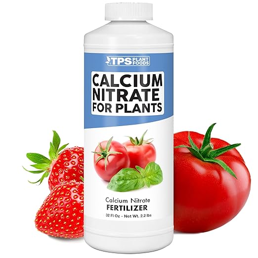 Calcium Nitrate Fertilizer – Liquid Fertilizer Supplement for Fast Leaf Growth, Stronger Cell Wall Development & Prevents Blossom End Rot, 32 oz