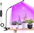 iPower 21 LED Grow Light with Full Spectrum for Indoor Plants, Adjustable Gooseneck, 3 Light Modes&10 Dimmable Levels, Auto 6H/9H/12H Timer